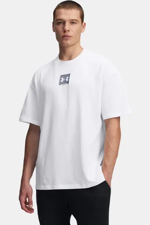 Under Armour Heavyweight Kurzarm-Oberteil mit SM Box Oversize-Passform für Herren / Titan Grau L