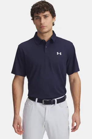 Under Armour Tee To Green Piqué-Poloshirt für Herren Midnight Blaue Marine / Weiß L