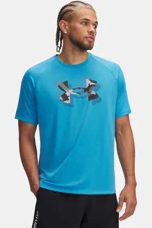 Under Armour Tech™ Fill Kurzarm-Oberteil mit Druck für Herren Ether / Schwarz L