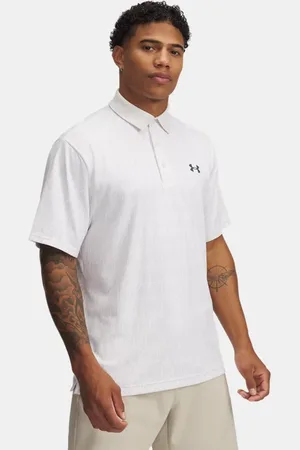 Under Armour Playoff 3.0 Poloshirt mit Aufdruck für Herren / Clay / Downpour Grau L