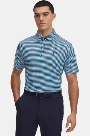 Under Armour Playoff 3.0 Stripe Poloshirt für Herren Ether / Midnight Blaue Marine / Midnight Blaue Marine L