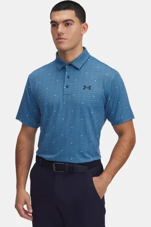 Under Armour Playoff 3.0 Poloshirt mit Aufdruck für Herren Ether / Midnight Blaue Marine L