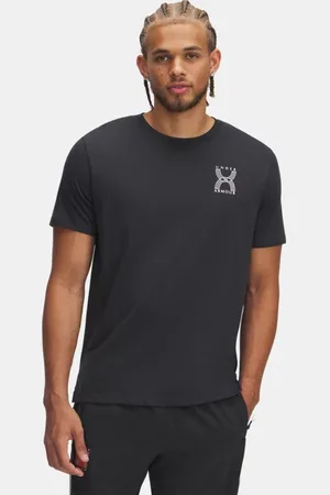 Under Armour Run 96 Kurzarm-Oberteil für Herren Anthracite / Weiß Quartz L