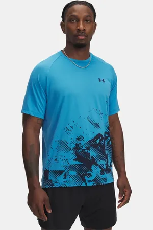 Under Armour Tech™ Fade Kurzarm-Oberteil für Herren Ether / Midnight Blaue Marine / Midnight Blaue Marine L