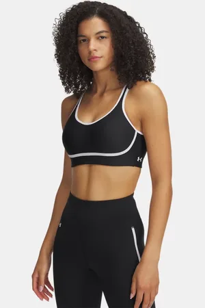 Under Armour Infinity Mid Piped Sport-BH für Damen / Weiß / L A-C