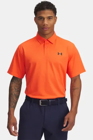 Under Armour Tee To Green Piqué-Poloshirt für Herren Fire / Schwarz L