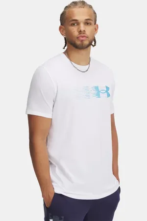 Under Armour Fly In Kurzarm-Oberteil mit Logo für Herren / Ether Blau L