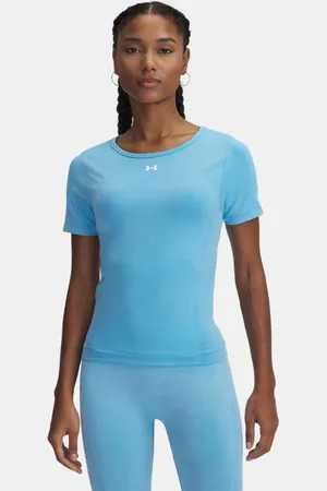 Under Armour Vanish Seamless Kurzarm-Oberteil mit Waschung für Damen Ether / Weiß L