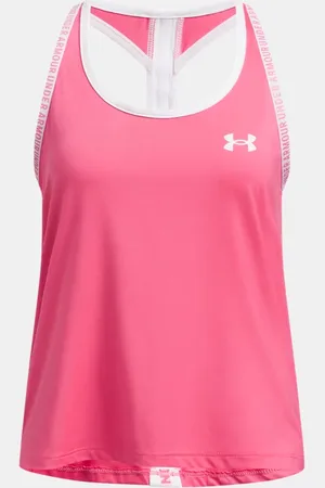 Under Armour Mädchen Knockout Tanktop Super / Weiß YLG (149 - 160 cm)