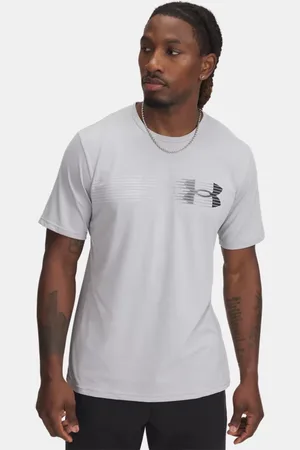Under Armour Fly In Kurzarm-Oberteil mit Logo für Herren Mod / Schwarz L