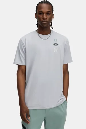 Under Armour EVOL Kurzarm-Oberteil mit Logo für Herren Mod / Silica Grün / Summit Weiß L