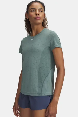 Under Armour Vanish Seamless Lockeres Kurzarm-Oberteil für Damen Silica / Baroque / Weiß L
