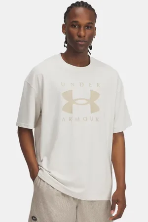 Under Armour Heavyweight Kurzarm-Oberteil in Oversize-Passform mit Logo für Herren Summit / City Khaki L