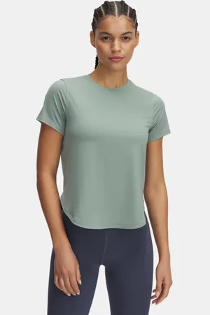 Under Armour Launch Elite Kurzarmoberteil für Damen Silica / Reflektierend L