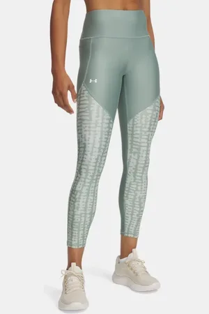 Under Armour Tech™ Ankle-Leggings mit Print-Einsatz für Damen Silica / Hydro / Weiß L