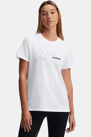 Under Armour Rival Outline Kurzarm-Oberteil für Damen / Schwarz L