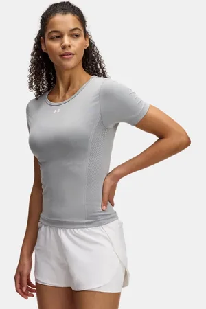 Under Armour Vanish Seamless Kurzarm-Oberteil mit Waschung für Damen / Weiß L