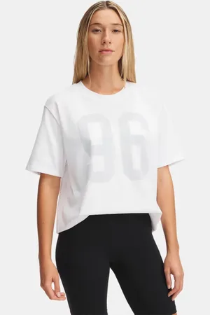 Under Armour Heavyweight Kurzarm-Oberteil in Oversize-Passform für Damen / Halo Grau / L