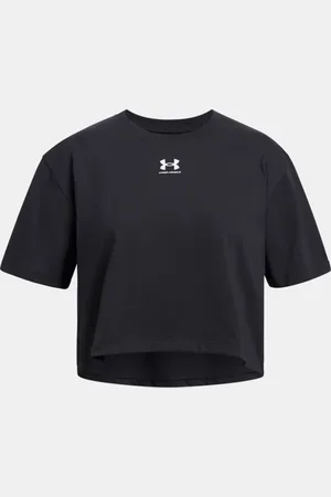 Under Armour Rival Kurzarmoberteil für Mädchen / Weiß YLG (149 - 160 cm)