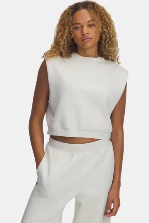 Under Armour Unstoppable ärmelloses Fleece-Oberteil für Damen Stein / Stein L