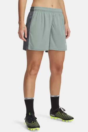 Under Armour Challenger Shorts aus Strick für Damen Silica / Castlerock / Weiß L