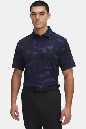 Under Armour Playoff 3.0 Poloshirt mit Aufdruck für Herren Midnight Blaue Marine / Downpour Grau L