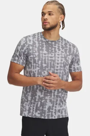 Under Armour Launch Kurzarm-Oberteil mit Druck für Herren Mod / Titan / Reflektierend L