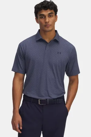 Under Armour Drive Chill Poloshirt mit Aufdruck für Herren Downpour / Weiß / Midnight Blaue Marine L