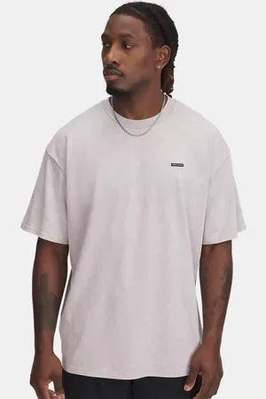 Under Armour Heavyweight Logo Wash Kurzarm-Oberteil mit Oversize-Passform für Herren Dawn / Weiß 3XL