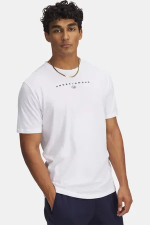 Under Armour Stacked Kurzarm-Oberteil mit Logo für Herren / Schwarz 3XL
