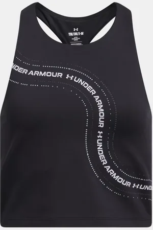 Under Armour Motion Crop-Top mit Logo für Mädchen / Jet Grau YLG (149 - 160 cm)