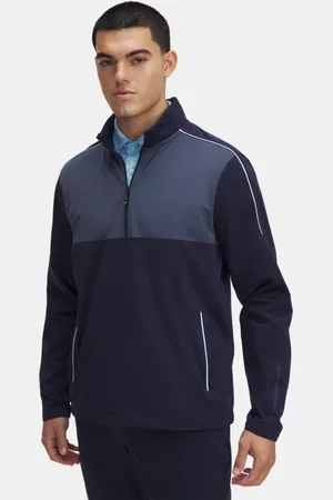 Under Armour Drive Wind mit ½-Zip für Herren Midnight Blaue Marine / Downpour Grau / Downpour Grau 3XL