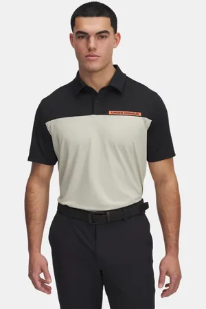 Under Armour Tee To Green Poloshirt in Blockfarben für Herren / Khaki Base / Fire L