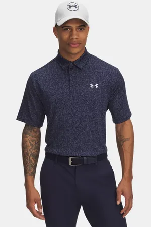Under Armour Playoff 3.0 Poloshirt mit Aufdruck für Herren Midnight Blaue Marine / Downpour Grau / Halo Grau 3XL