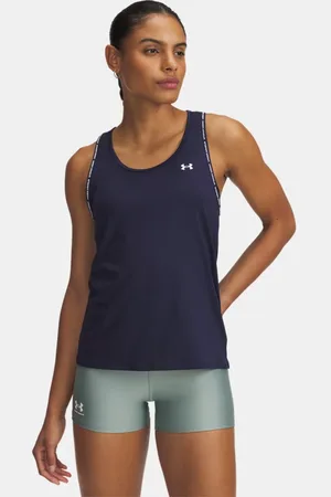 Under Armour Tech™ Knockout Tanktop für Damen Midnight Blaue Marine / Weiß L