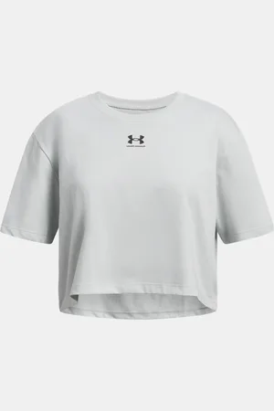 Under Armour Rival Kurzarmoberteil für Mädchen Hydro / Schwarz YLG (149 - 160 cm)