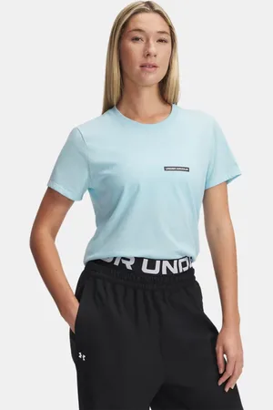 Under Armour Rival Outline Kurzarm-Oberteil für Damen Stream / Schwarz / Weiß L