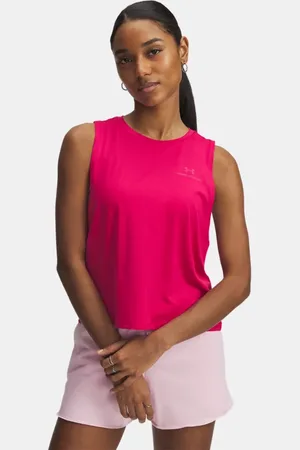 Under Armour Vanish Elite Vent Crop-Top für Damen Shaded Fuchsia / Shaded Fuchsia L