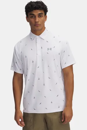 Under Armour Playoff 3.0 Poloshirt mit Aufdruck für Herren / Stahl / Stahl L