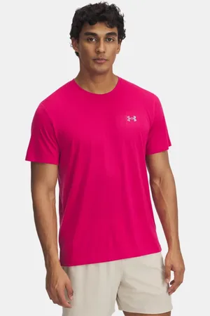 Under Armour Trail Run Kurzarmoberteil für Herren Shaded Fuchsia / Reflektierend 3XL