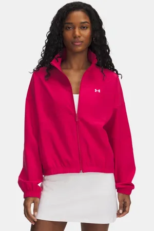Under Armour Rival Jacke aus Webstoff für Damen Shaded Fuchsia / Weiß L