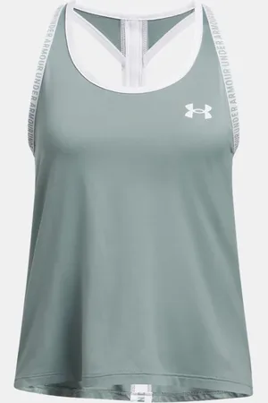 Under Armour Mädchen Knockout Tanktop Silica / Weiß YLG (149 - 160 cm)
