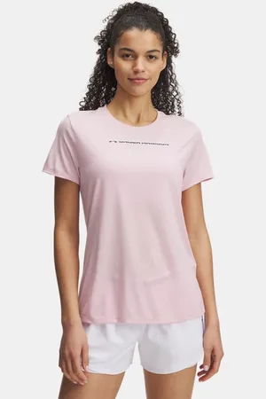 Under Armour Tech™ PTH Kurzarm-Oberteil mit Grafik für Damen Prime / Downpour Grau L