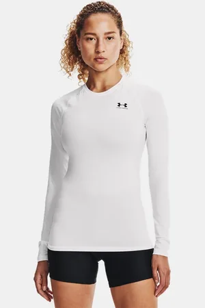 Under Armour HeatGear® Compression Langarm-Oberteil für Damen / Schwarz L