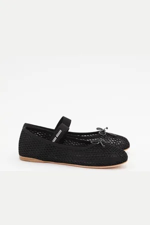 Miu Miu Ballerina aus Netzgewebe in