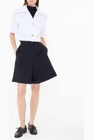 Patou Bermuda aus Wolle Marineblau
