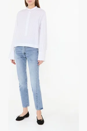 Fabiana Filippi Cropped Bluse Gestreift /Schwarz