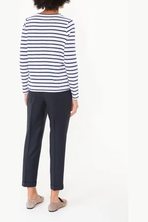 Allude Gestreiftes Langarmshirt