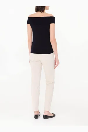 Allude Woll-Cashmere-Top Marineblau