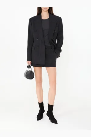 Acne Studios Gestreifter Woll-Baumwoll-Minirock